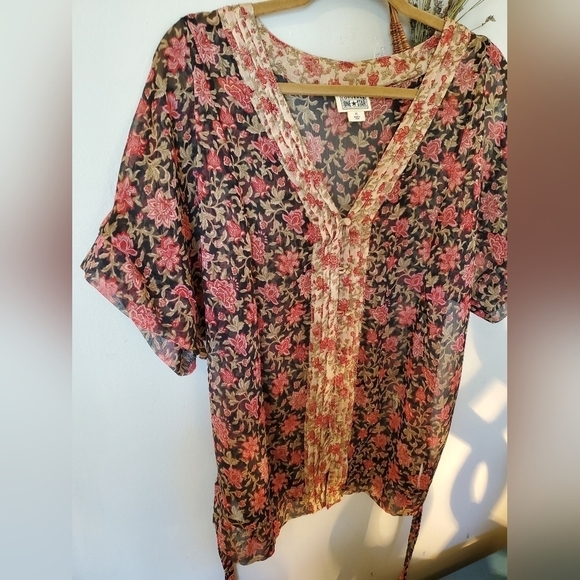 Vintage Converse One Star Floral Print Shirt - Picture 4 of 8